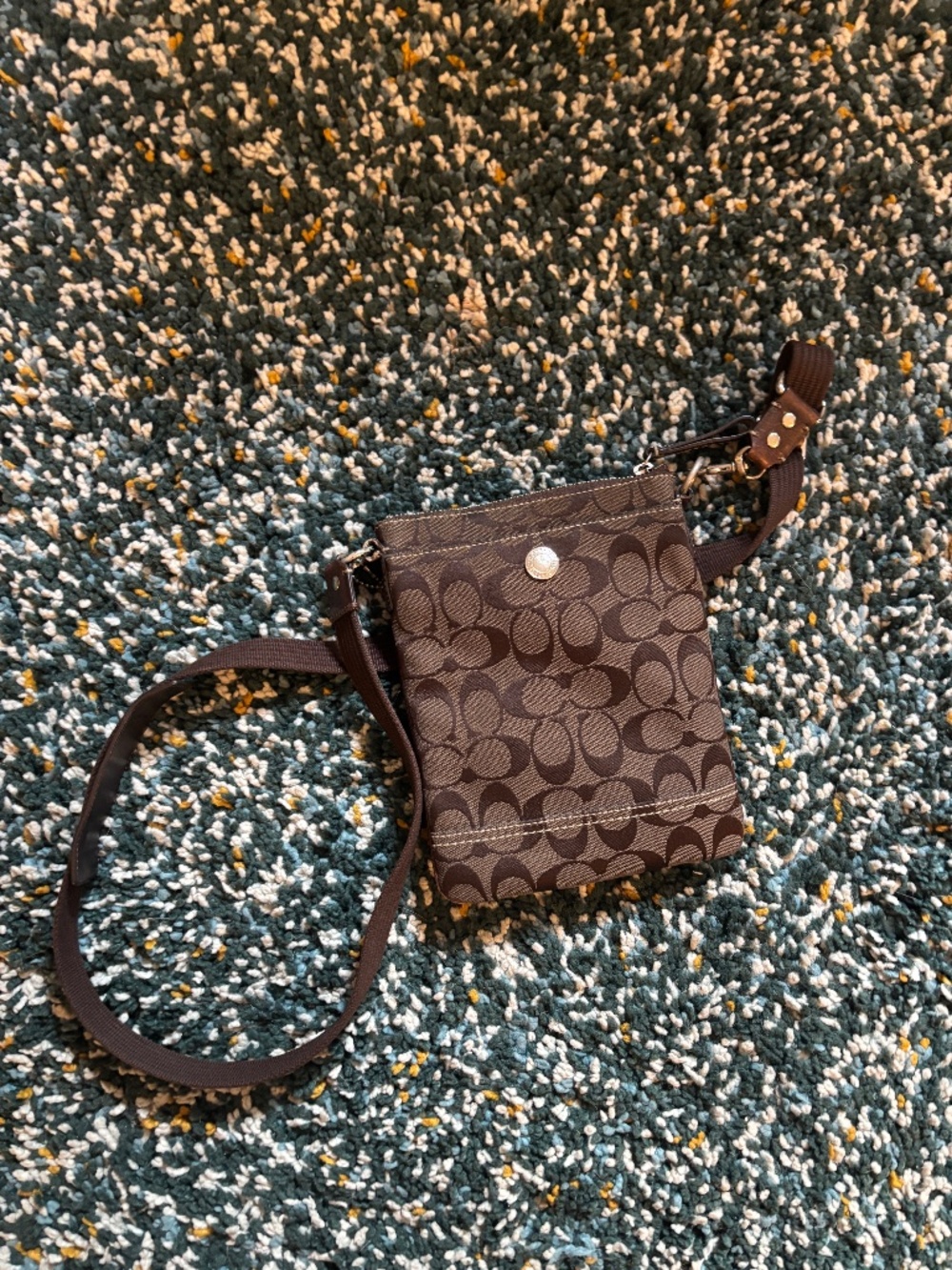Coach canvas crossbody bag